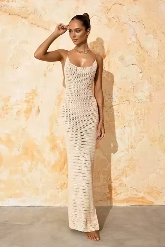 Pearl-Strapped Ruched Mini Dress – Champagne Mirage Edition