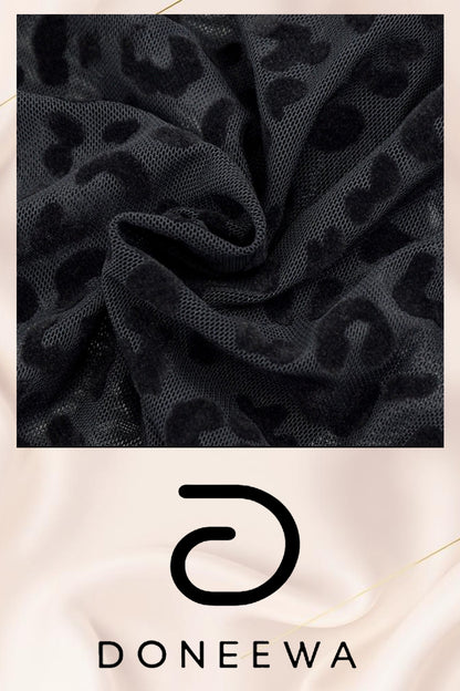 Elegant Lace Bodystocking with Cutout Mesh – Free Size Seductive Fit