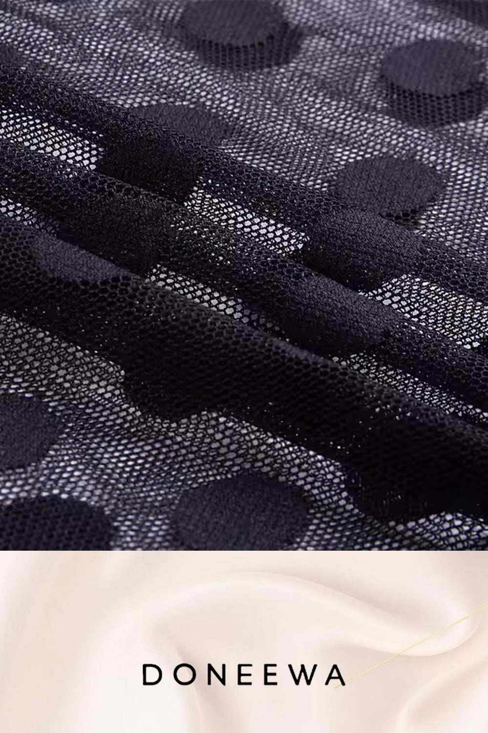Polka Dot Mesh Skirt with Elastic Waist – Available S to XL