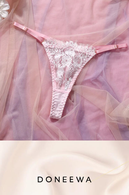 Pink Lace & Tulle Harness Lingerie Set – Sweet Desire Edition