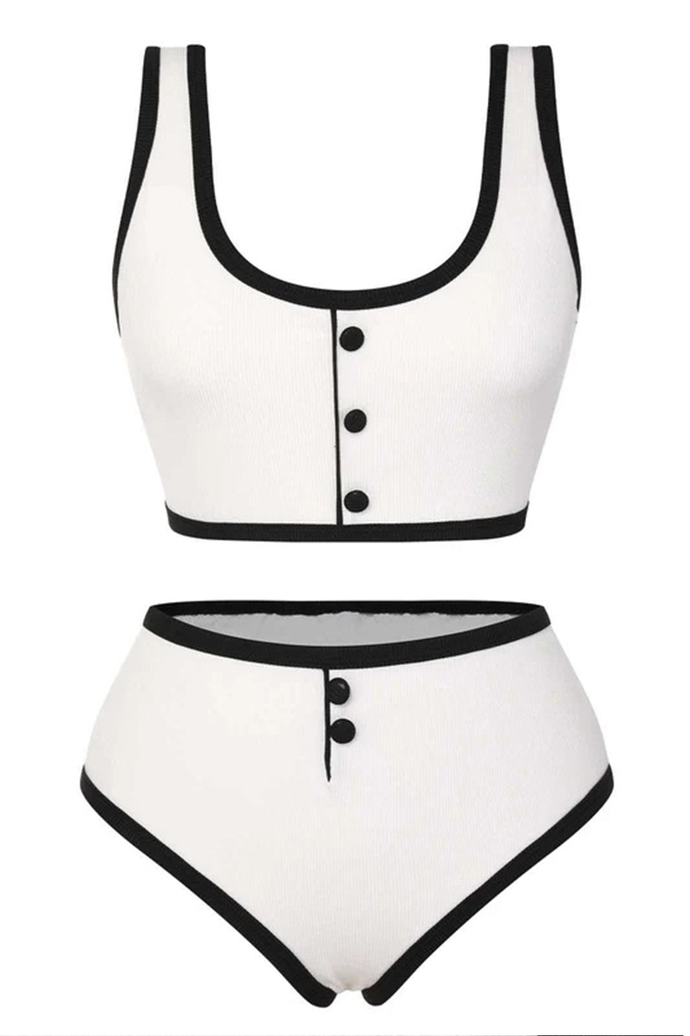 Côte Noire Textured Bikini Set – Black Pearl Edition