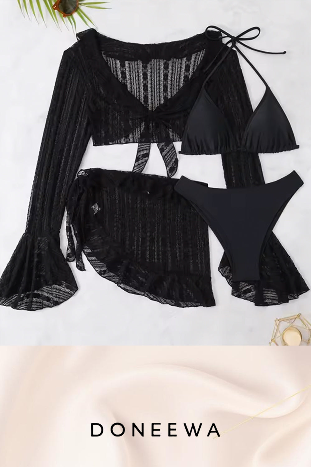Ivory Garden Lace Lounge Set – Vintage Romance Edition