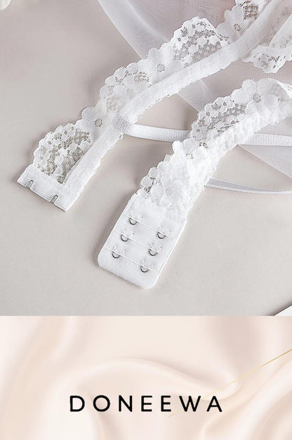 Satin Lace Triangle Bra & Thong Set – Midnight Temptation Collection