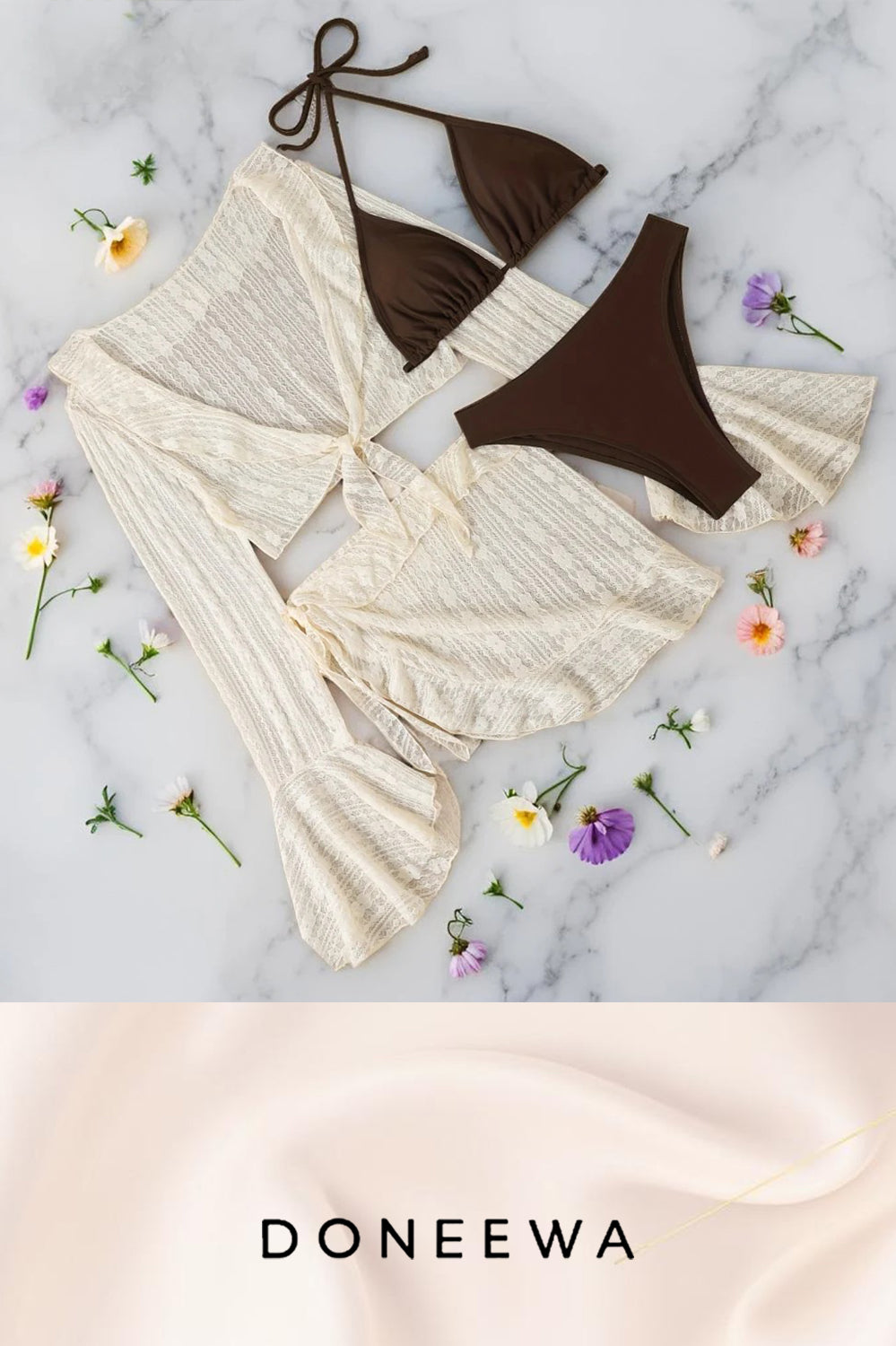 Ivory Garden Lace Lounge Set – Vintage Romance Edition