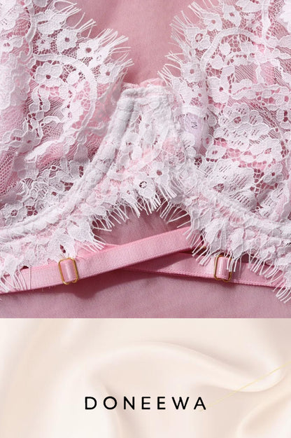 Pink Lace & Tulle Harness Lingerie Set – Sweet Desire Edition