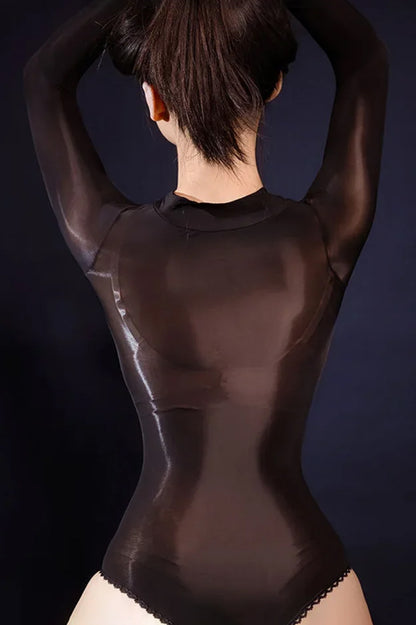Ultra Sheer High Neck Bodysuit - Second Skin Sensation