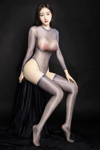 Ultra Sheer High Neck Bodysuit - Second Skin Sensation