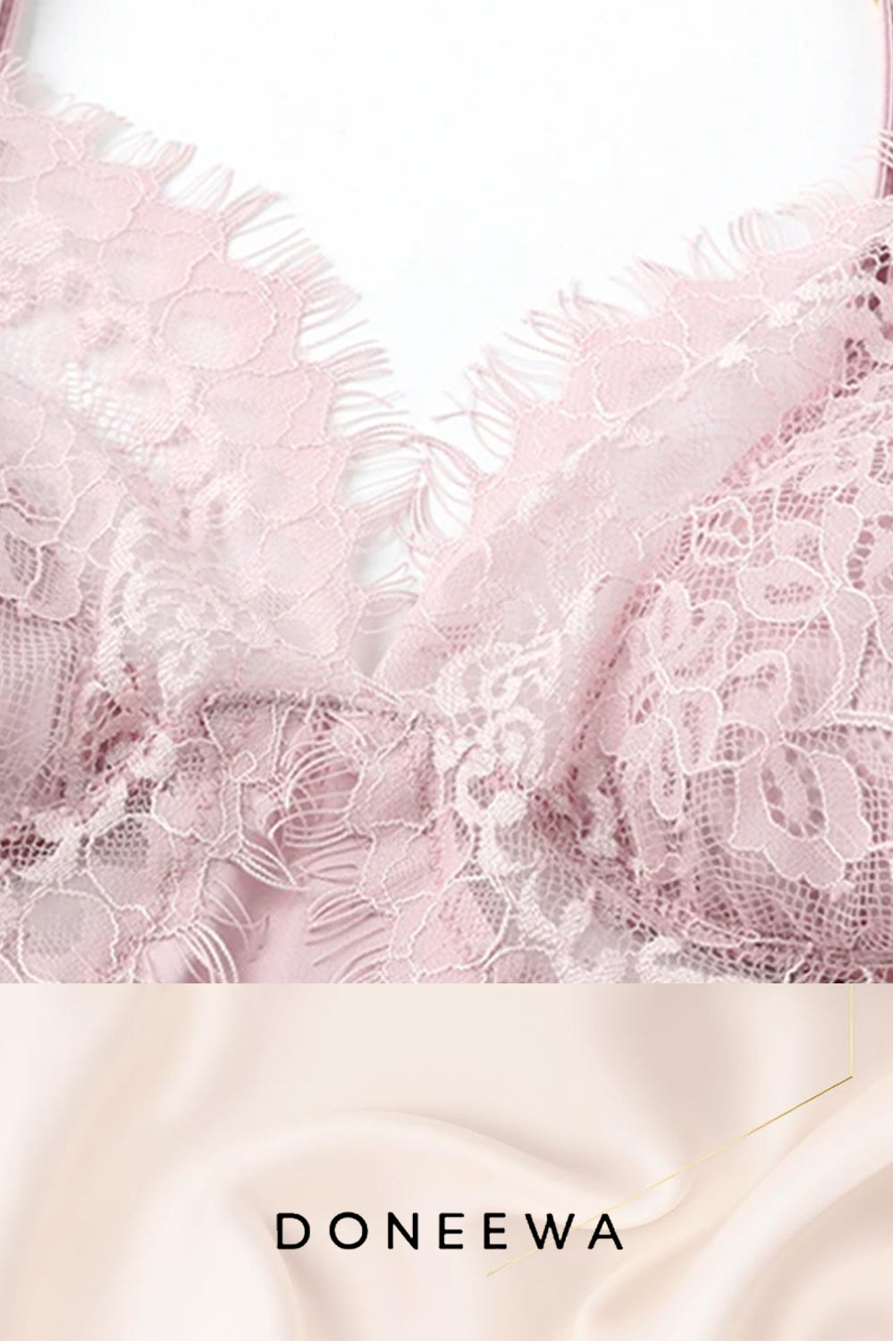 Satin Obsession Lace Panel Nightdress with Sheer Back – Moonlight Seduction