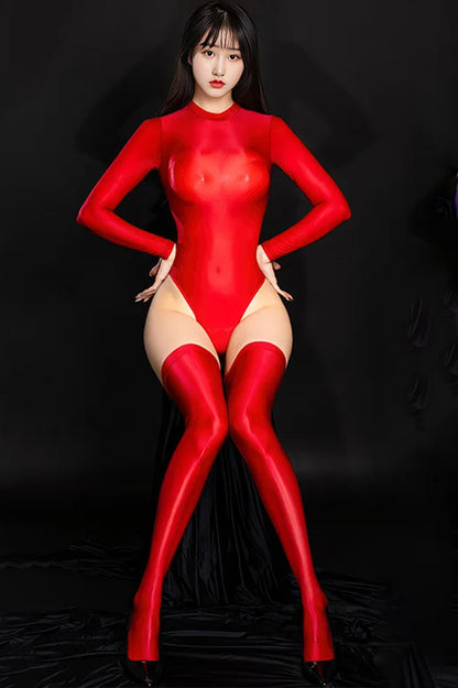 Ultra Sheer High Neck Bodysuit - Second Skin Sensation