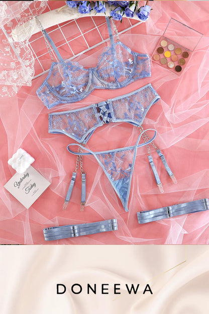 Luxury Lace Chain Lingerie Set – Ultimate Temptation Edition