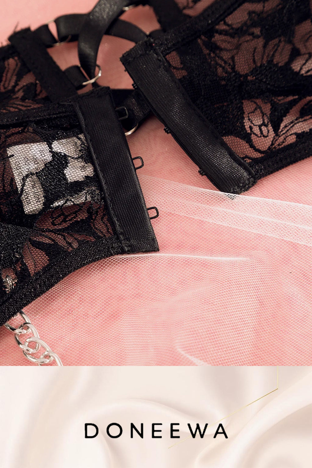 Luxury Lace Chain Lingerie Set – Ultimate Temptation Edition